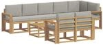 Outdoor-sofagarnitur 9 Stk. Wei&szlig; Und Hellgrau Vidaxl