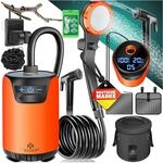 Kesser&reg; Campingdusche Mit Pumpe & Akku 8000 Mah, Duschkopf, 2 M Schlauch