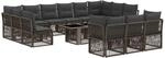 Gartensofa-set 14 Stk. Grau Poly-rattan Vidaxl