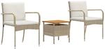 Vidaxl Garden Set Beige Poly Rattan