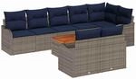 Gartensofa-set 9 Stk. Grau Poly-rattan Vidaxl