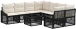 Gartensofa-set 9 Stk. Schwarz Poly-rattan Vidaxl