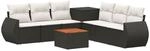 Sofa Set 8 Stk. Schwarz Und Cremewei&szlig; 55 X 55 X 37 Cm Vidaxl