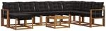 Vidaxl Outdoor Sofa Set 9 Pcs Natural And Black