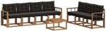 Vidaxl Outdoor Sofa Set 8 Pcs Natural And Black
