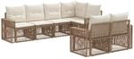 Gartensofa-set 7 Stk. 7-sitzanzahl Beige Und Cremewei&szlig; Vidaxl