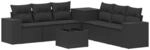 Sofa Set 8 Stk. Schwarz 55 X 55 X 37 Cm Polyrattan Und Stahl Vidaxl