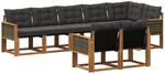 Vidaxl Outdoor Sofa Set 8 Pcs Natural And Black