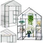 Mini-balkon-gew&auml;chshaus Mit 4 Metallregalen Und Pvc-folie, 195 X 143 X 73 Cm