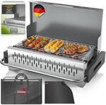 Kesser&reg; Klappgrill, Holzkohle, Stahl, Grillrost, Grillmatte & Tasche - Silber