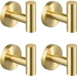 Handtuchhaken Gold 4 St&uuml;ck Edelstahl Sus 304 Geb&uuml;rstet F&uuml;r Bad K&uuml;che