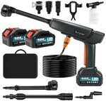 B&uuml;rstenlose 180-bar-autowaschwasserpistole, 6-in-1-d&uuml;sen,