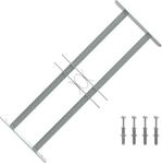 Fenstergitter Verstellbar Mit 2 Querst&auml;ben 500-650 Mm Vidaxl