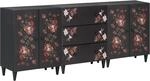 Vidaxl Storage Cabinets 3 Pcs 180 X 33 X 75 Cm Solid Mango Wood