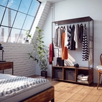 Vicco - Kleiderschrank Fyrk, Eiche Rustikal, 119.5 X 189 Cm