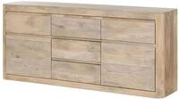Sideboard Mango Wei&szlig; Lackiert 185x40x80 Cm Montiert Toronto 302