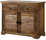 Sideboard Mango 110x45x90 Dunkelbraun Ge&ouml;lt Rodez 119