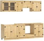 Schrank Ski 8 Stk. Honigbraun Massives Kiefernholz Vidaxl