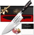 Damastmesser K&uuml;chenmesser Weihnachtsgeschenk Mama Damaststahl Kochmesser