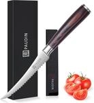 Tomatenmesser 13 Cm Mit S&auml;gezahnklinge, Edelstahl, Holzgriff
