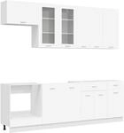 K&uuml;cheneinheit Lyon 8 Stk. Wei&szlig; Holzwerkstoff Vidaxl
