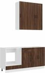 K&uuml;cheneinheit Lucca 5 Stk. Brauneiche Holzwerkstoff Vidaxl