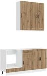 K&uuml;cheneinheit Porto 5 Stk. Artisan-eiche Holzwerkstoff Vidaxl
