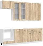 K&uuml;cheneinheit Lyon 8 Stk. Sonoma-eiche Holzwerkstoff Vidaxl