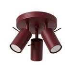 Deckenleuchten Ring Burgund 3xgu10 25.7cm Stahl Sollux