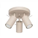 Deckenleuchten Ring Taupe 3xgu10 25.7cm Stahl Sollux