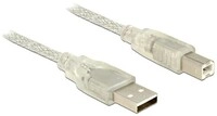 Usb Kabel Delock A - B St/st 1.50m Transparent (83893)