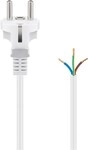 Goobay Netzkabel Mit Schutzkontaktstecker, 1,5 M, Wei&szlig;