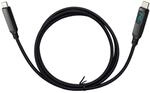 I-tec Thunderbolt 4/usb4 Class Pro Cable 240w With Lcd (40 Gbps, 150 Cm)