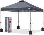 Pop-up Pavillon 2,5x2,5m Anthrazit, 3-fach H&ouml;henverstellbar, Upf50+,