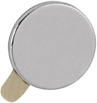 Maul Neodym Magnet (&oslash; X H) 10 Mm X 1 Mm Scheibe, Selbstklebend Silber 20 St.