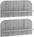 Wandregal 2 Stk. Sonoma-grau 80,5 X 13,5 X 37,5 Cm Vidaxl