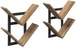 Vidaxl Wall Floating Shelf 2 Pcs Artisan Oak 43 X 15 X 47 Cm