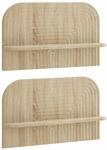 Vidaxl Wall Shelf 2 Pcs Sonoma Oak 60 X 13.5 X 37.5 Cm Engineered Wood