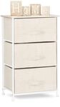 Relaxdays Regalsystem, 3 Stoff-schubladen, Universale Schubladenbox, Metall Und Holz,