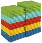 Mikrofaser Reinigungst&uuml;cher 50 St&uuml;ck, 30x30cm, Mehrfarbig, Fusselfrei,...