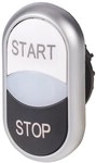 216708 M22-ddl-ws-gb1/gb0 Doppeldrucktaster Frontring Kunststoff 1 St. - Eaton