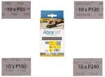 Mirka Abranet Schleifstreifen 81 &times; 133 Mm Klett, Mix-pack 80/120/180/240, Je...