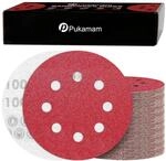 120x Schleifpapier 125mm Klett P100 8 Loch F&uuml;r Exzenterschleifer Holz Metall...