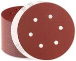 Schleifpapier 150mm Klett, 100 St&uuml;ck, K&ouml;rnung 100, 6-loch