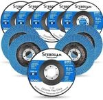 F&auml;cherscheiben 125mm, 10 St&uuml;ck, K&ouml;rnung 40/60/80/120, F&uuml;r Metall & Holz
