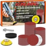 Schleifpapier 50mm Klett 100 St&uuml;ck K&ouml;rnung 320 F&uuml;r Akkuschrauber