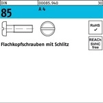 Flachkopfschraube Din 85 M.schlitz M 4 X 50a 4 100 St&uuml;ck