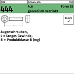 Din 444 Form Lb Augenschraube Vg M16x200 Stahl 4.6 Galvanisch Verzinkt 10 Stk