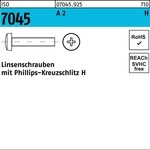 Flachkopfschraube Iso 7045 M.kreuzschlitz-ph M 2,5 X 14 -h A 2