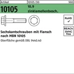 Sechskantflanschschraube R 10105 M 10 X 1,5 X 30 10.9 Flznnc-l